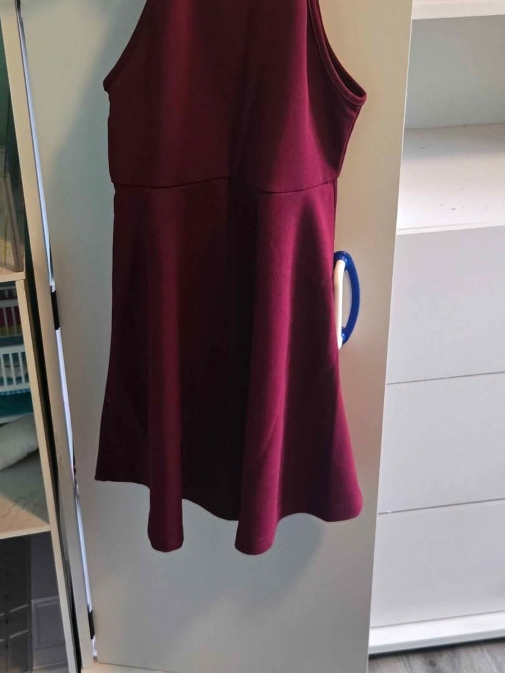 Women’s Sleeveless Fit-and-Flare Dress in Wine
